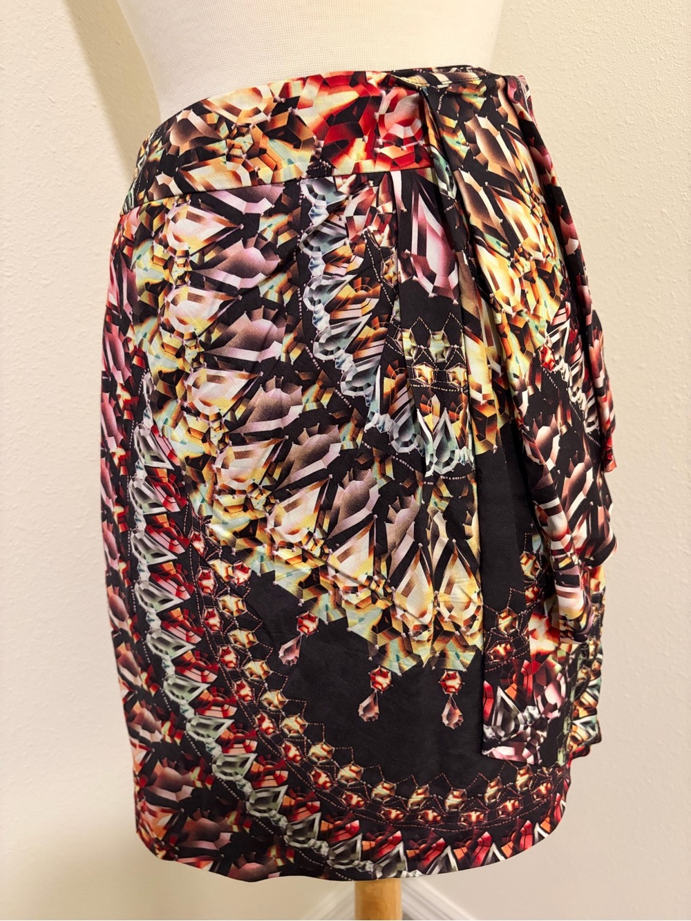 Etcetera Black Multi Crystal-Print Wrap Sarong